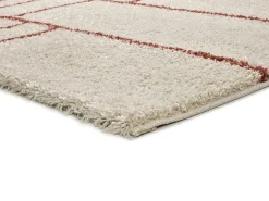 Alfombra De Salón^Alfombra interior - shaggy geométrico - caldera - 80 x 150 cm - HELIA Cobrizo