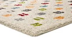 Sale Alfombra interior - shaggy geométrico - multicolor - 80 x 150 cm - BREMEN Blanco / Multicolor