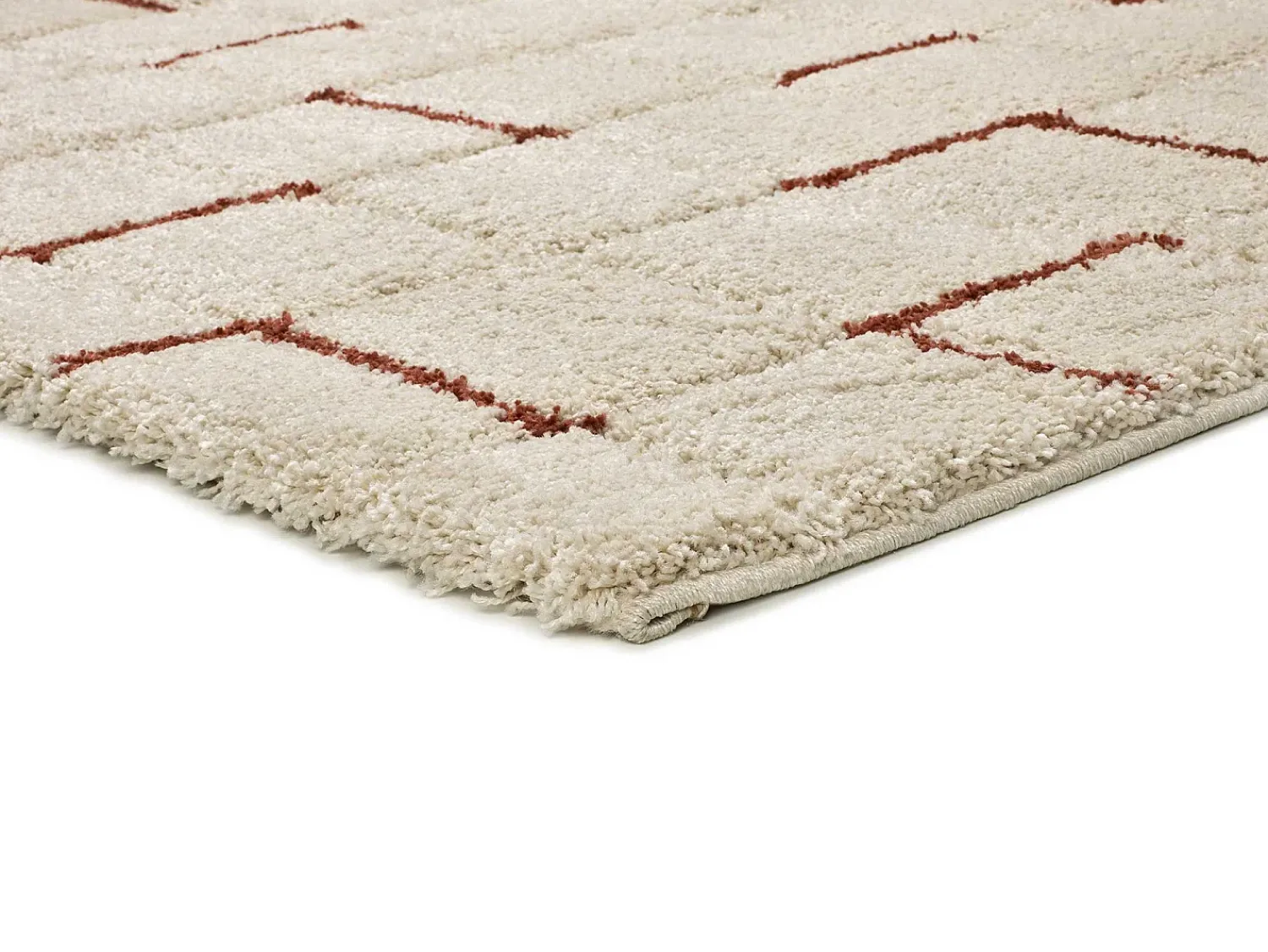 Alfombra De Salón^Alfombra interior - shaggy geométrico - caldera - 80 x 150 cm - BRENDA Beige