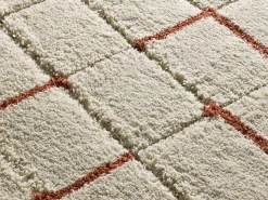 Alfombra De Salón^Alfombra interior - shaggy geométrico - caldera - 80 x 150 cm - BRENDA Beige