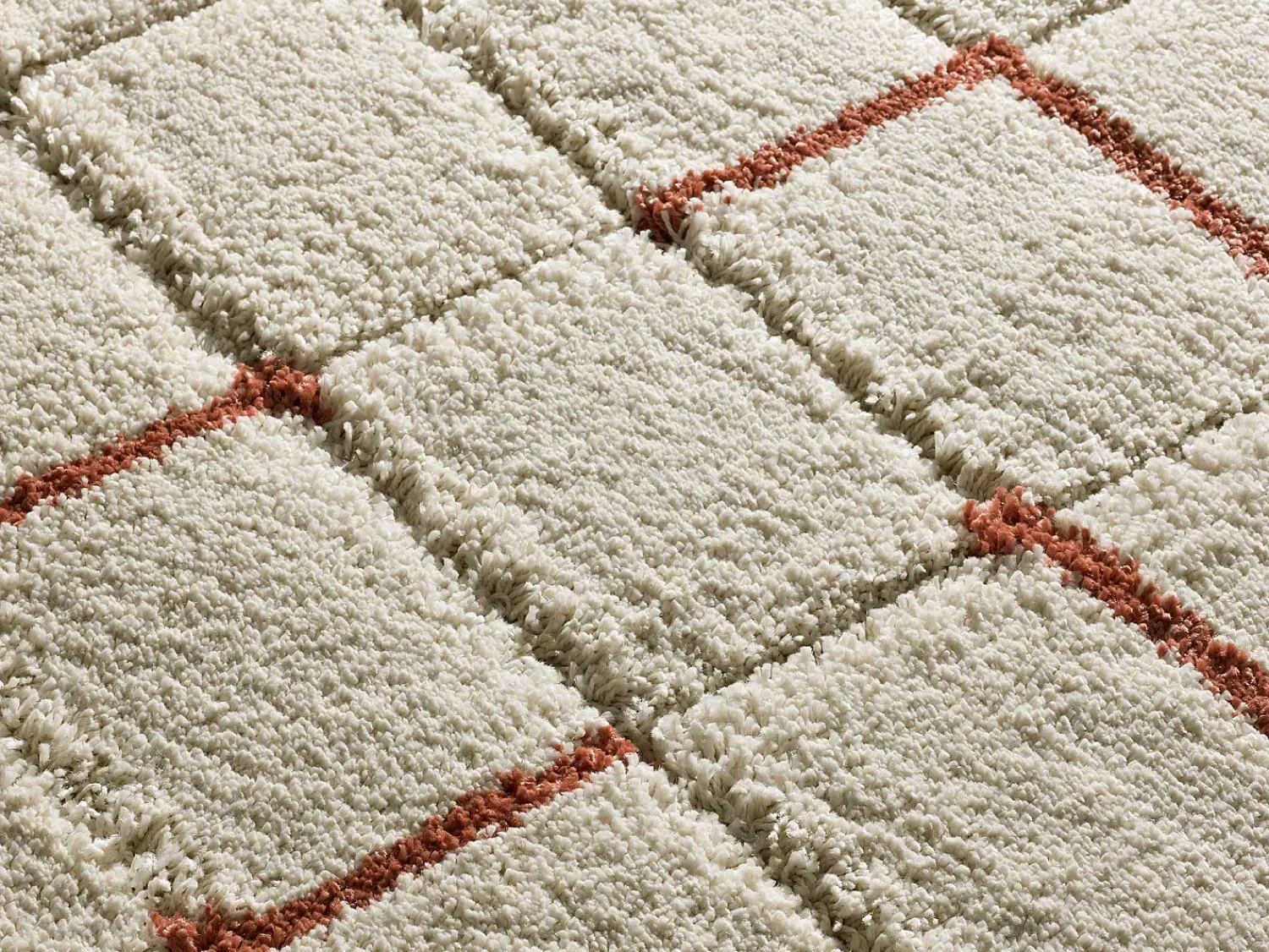 Alfombra De Salón^Alfombra interior - shaggy geométrico - caldera - 80 x 150 cm - BRENDA Beige