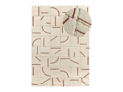 Alfombra interior - shaggy geométrico - caldera - 60 x 120 cm - BRENDA