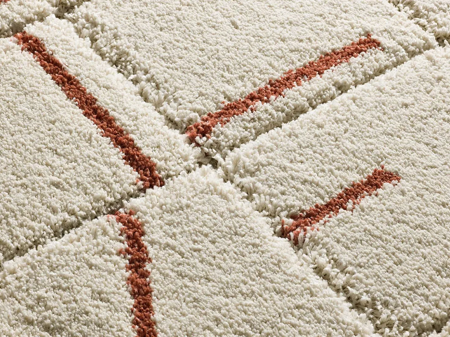 Alfombra interior - shaggy geométrico - caldera - 60 x 120 cm - BRENDA