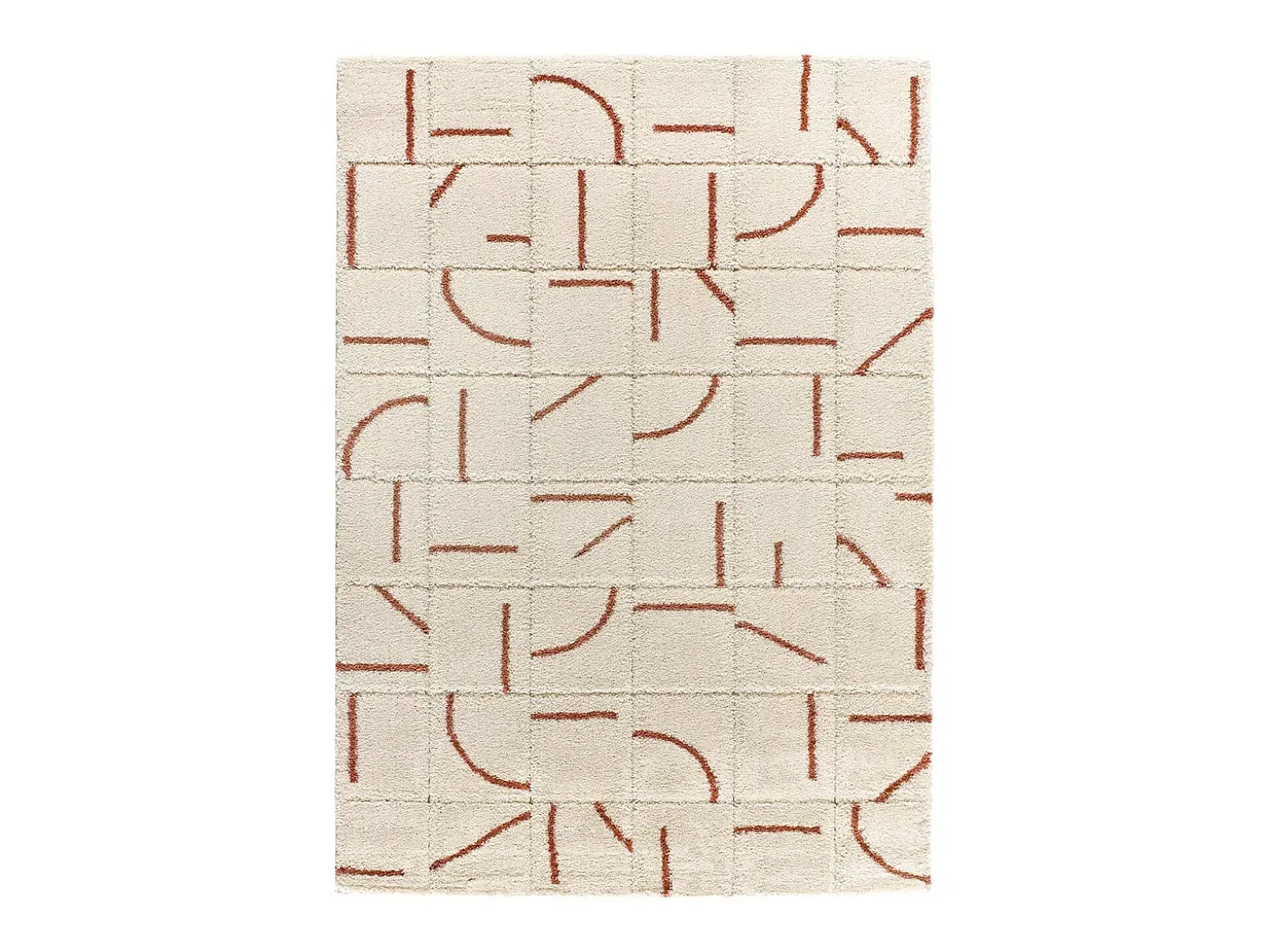 Alfombra interior - shaggy geométrico - caldera - 60 x 120 cm - BRENDA
