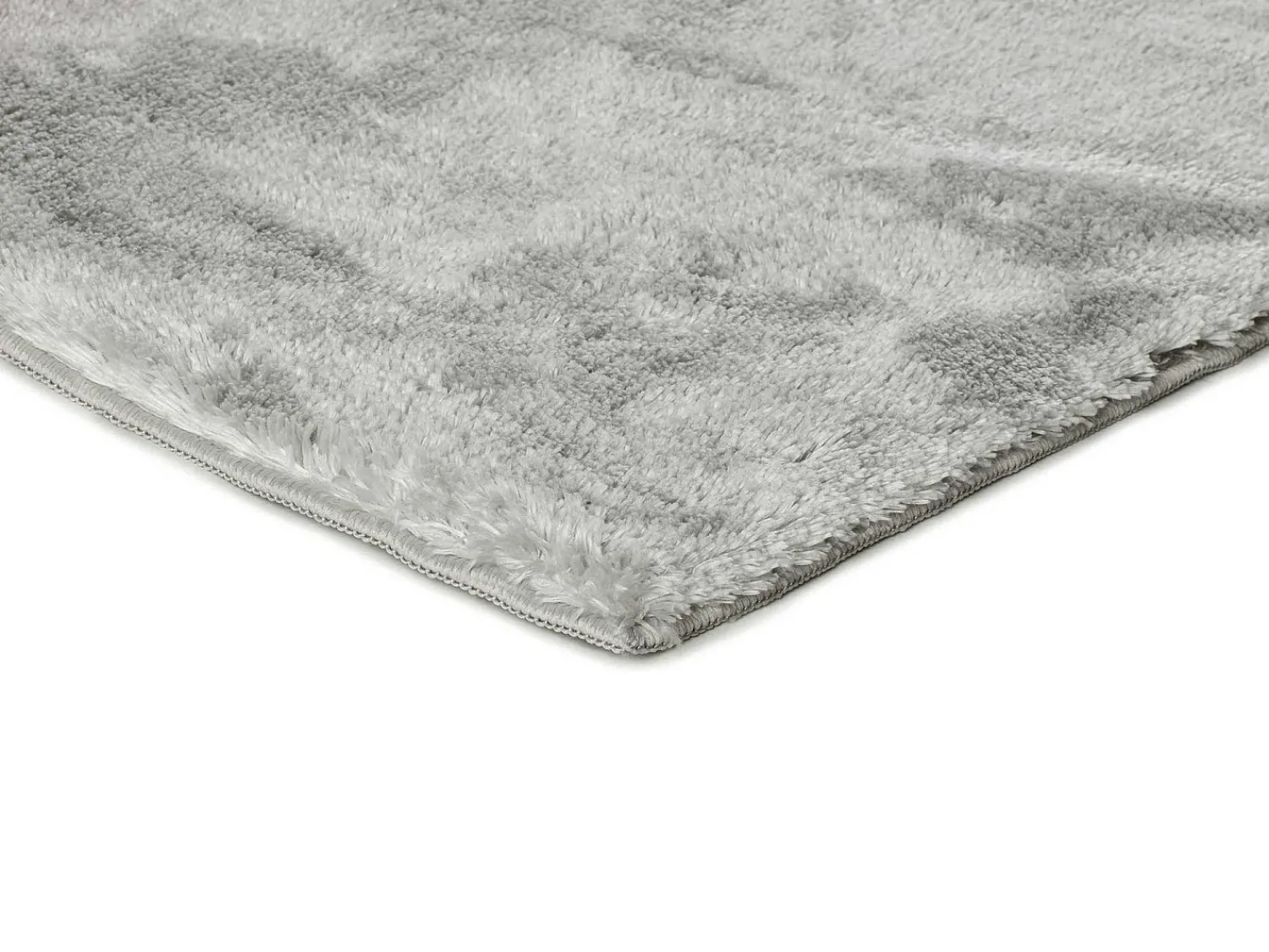 Outlet Alfombra interior - shaggy liso - plata - 160 x 230 cm - ROMA Plateado
