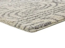 Alfombra interior - shaggy escandinavo - plata - 80 x 150 cm - HELIA