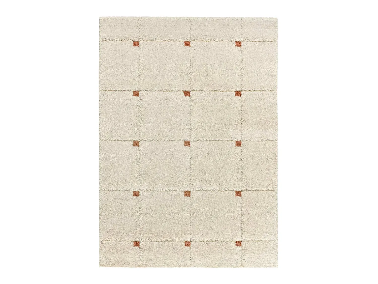 Hot Alfombra interior - shaggy geométrico - caldera - 160 x 230 cm - BRENDA Cobrizo
