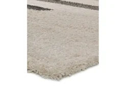 Best Alfombra interior - shaggy geométrico - beige / gris - 135 x 190 cm - SCENIC Gris / Beige