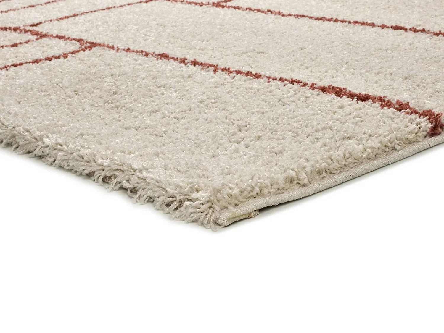 Hot Alfombra interior - shaggy geométrico - caldera - 133 x 190 cm - HELIA Cobrizo