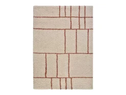 Hot Alfombra interior - shaggy geométrico - caldera - 133 x 190 cm - HELIA Cobrizo