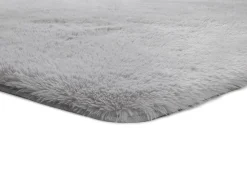 Alfombra interior - shaggy liso - plata - 80 x 150 cm - ALPACA Plateado