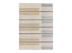 Alfombra interior - étnica - gris / beige - 133 x 190 cm - CRAFT