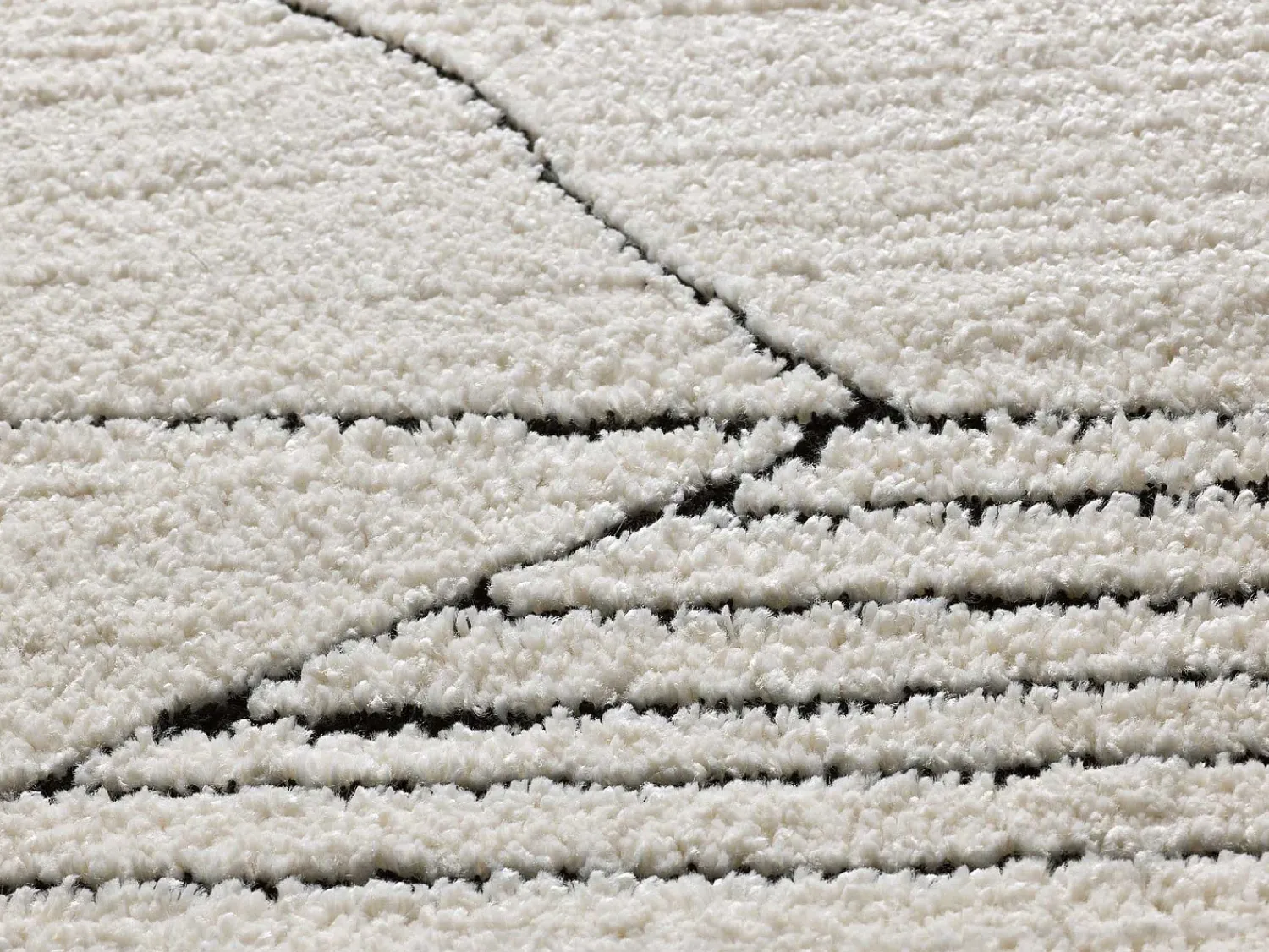 Alfombra De Salón^Alfombra interior - étnico con relieve - blanco - 160 x 230 cm - TURIN Negro / Blanco