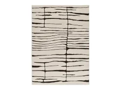 Online Alfombra interior - moderno - blanco / negro - 80 x 150 cm - RETRO Negro / Blanco