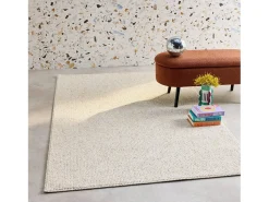 Alfombra interior borreguito crema efecto jaspeado