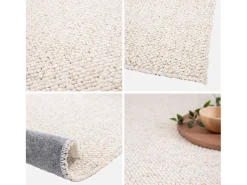 Sweeek Alfombra De Salón^Alfombra interior borreguito efecto jaspeado Crema