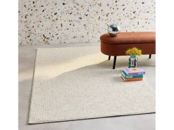 Sweeek Alfombra De Salón^Alfombra interior borreguito efecto jaspeado Crema