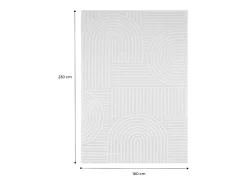 Online Sweeek Alfombra interior con diseño gráfico arcos, Crema