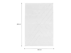 Sweeek Alfombra interior con ligeros relieves Crema