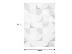 Sale Sweeek Alfombra interior con motivos retro en color Crema
