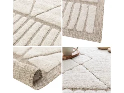 Sweeek Alfombra De Salón^Alfombra interior con motivo étnico bereber, y crema Beige
