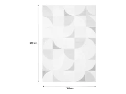 Outlet Sweeek Alfombra interior con motivos retro en color Crema