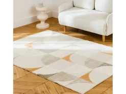 Outlet Sweeek Alfombra interior con motivos retro en color Crema