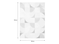 Clearance Sweeek Alfombra interior con motivos retro en color Crema