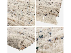 Best Sweeek Alfombra interior con patrón moteado Crema