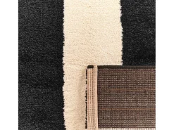 Sweeek Alfombra De Salón^Alfombra interior con rayas en blanco y Negro