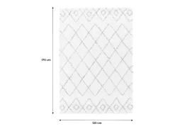 Discount Sweeek Alfombra interior estilo shaggy bereber y multicolor Crema