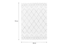 Discount Sweeek Alfombra interior estilo shaggy bereber y multicolor Crema