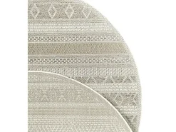 Alfombra interior exterior moderna - Beige - 160 x 160 cm - CALGARY