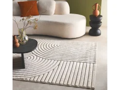 Online Sweeek Alfombra interior motivo étnico arcos y crema Beige