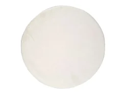 Alfombra interior redonda - shaggy uni - blanco - diam.120 cm - FOX