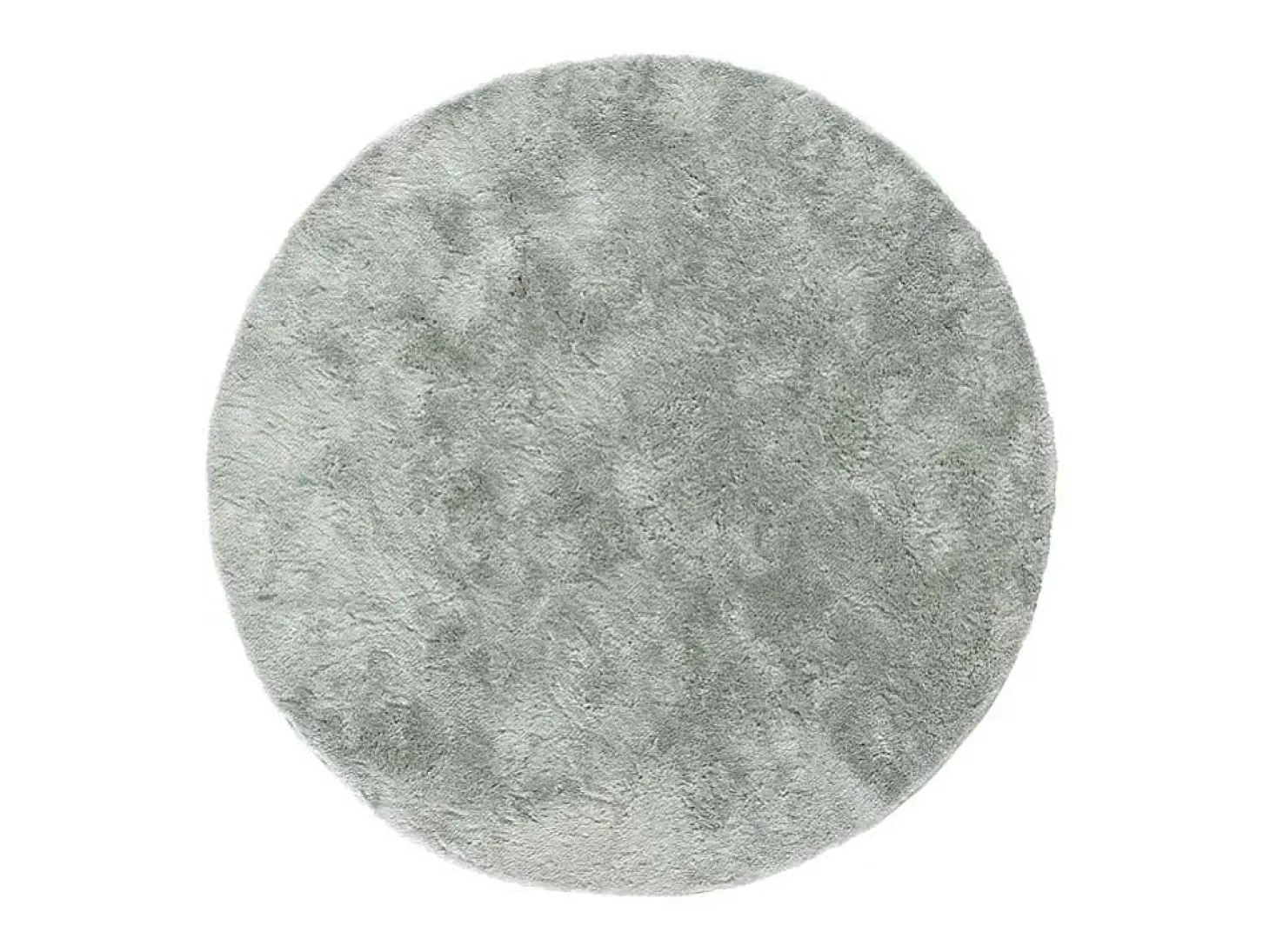 Alfombra interior redonda - shaggy uni - plata - diam.120 cm - ROMA
