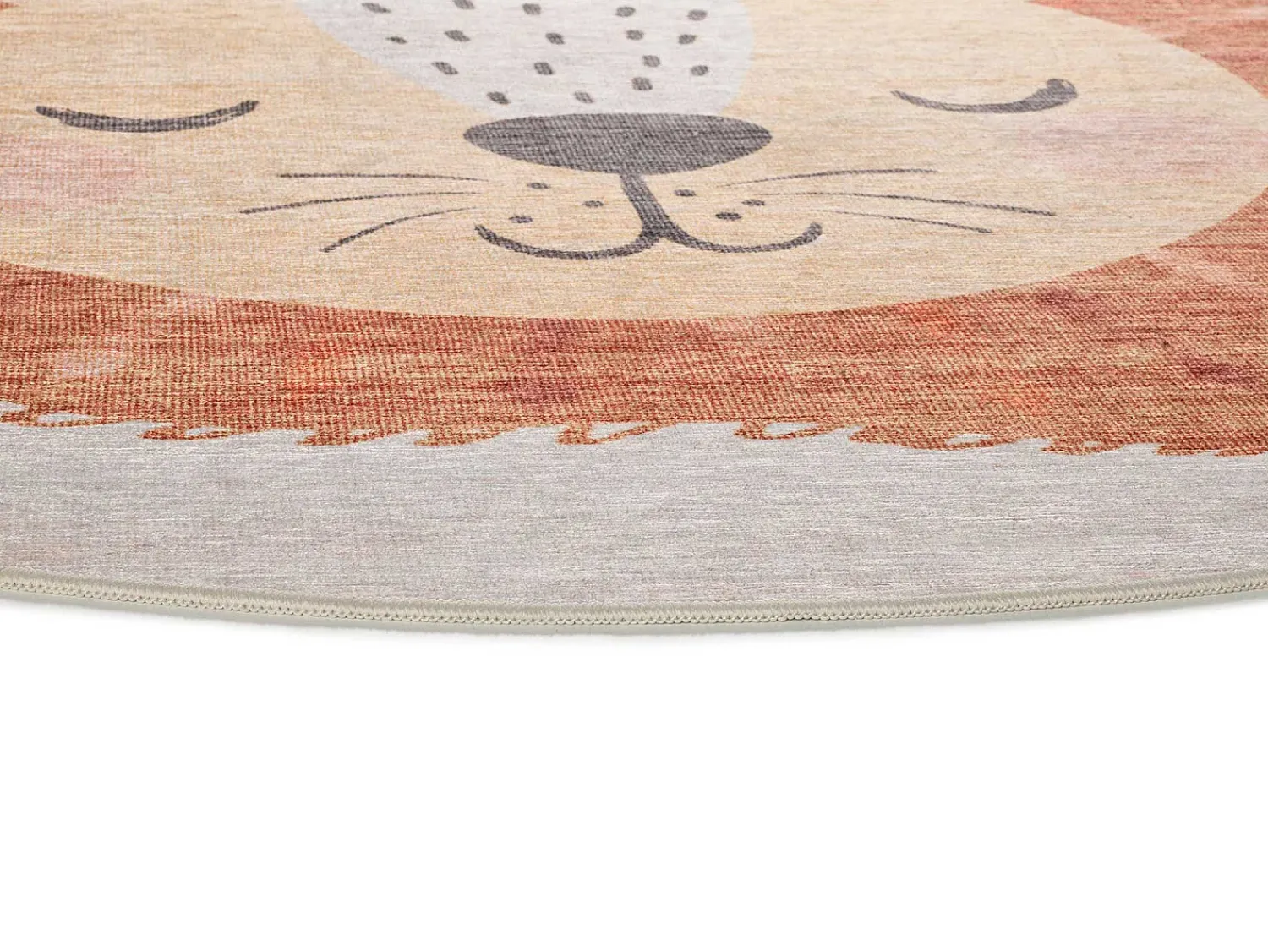 Hot Alfombra interior redonda - enfant lion - caldera - diam.120 cm - CANDY Cobrizo