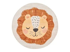 Hot Alfombra interior redonda - enfant lion - caldera - diam.120 cm - CANDY Cobrizo
