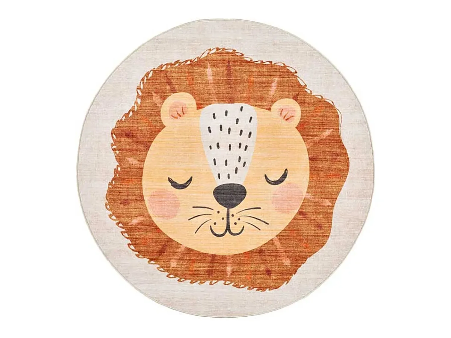 Hot Alfombra interior redonda - enfant lion - caldera - diam.120 cm - CANDY Cobrizo