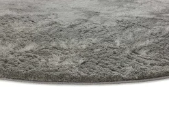 Alfombra De Salón|Alfombra Infantil^Alfombra interior redonda - shaggy uni - antracita - diam.120 cm - ROMA Gris antracita