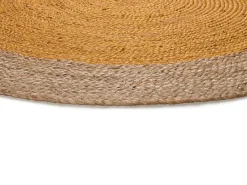 Clearance Alfombra interior redonda - naturel - mostaza - diam.120 cm - MAHON Amarillo