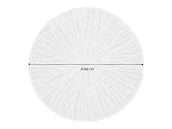 Alfombra interior shaggy redonda beige, 160cm crema