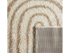 Sweeek Alfombra De Salón^Alfombra interior shaggy con diseños geométricos arco iris Beige