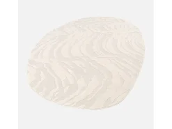 Sweeek Alfombra De Salón^Alfombra interior shaggy galet motivo geométrico beige Crema