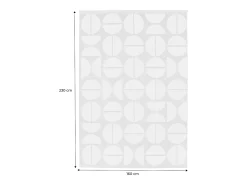 Alfombra interior/exterior diseño geométrico beige poliéster reciclado