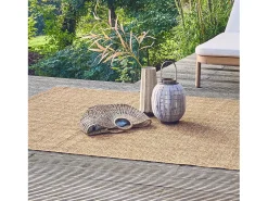 New Sweeek Alfombra interior/exterior efecto yute color natural Color natural claro