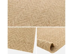 New Sweeek Alfombra interior/exterior efecto yute color natural Color natural claro