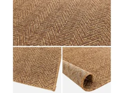 Sweeek Alfombra De Salón^Alfombra interior/exterior efecto yute color caramelo Marru00f3n