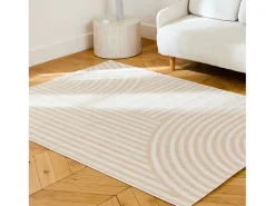 Alfombra interior/exterior diseño arcos beige