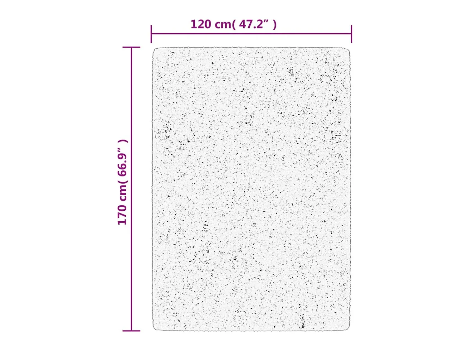 New Alfombra ISTAN de pelo largo, aspecto antracita brillante, 120x170 cm Gris